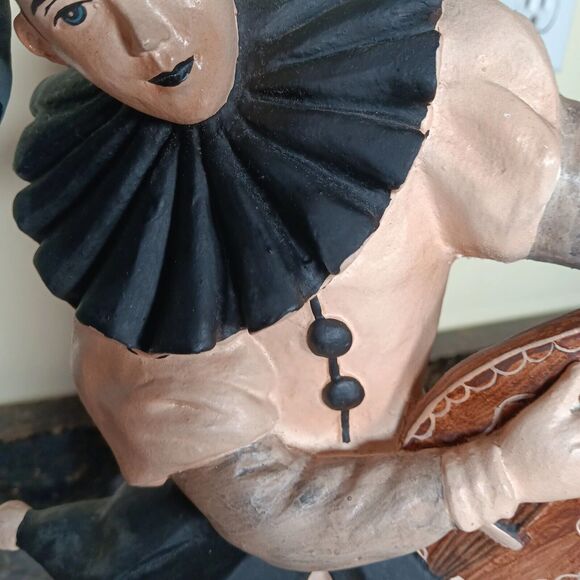 Vintage Joker Court Jester Figurine Composite Wood Statue Philippines - Picture 9 of 16